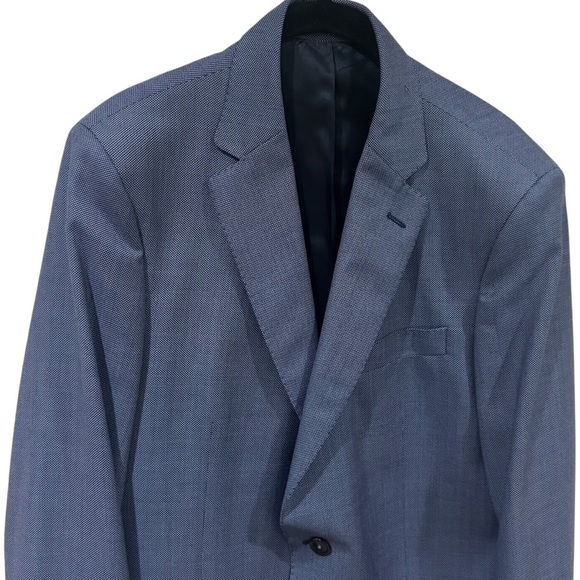 Carolina Herrera Blue Wool Exterior Sport Jacket Blazer Classy Chic Men’s 40 - Picture 3 of 13